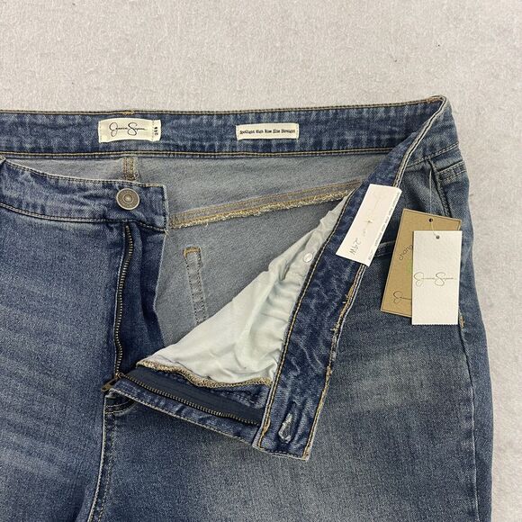 Jessica Simpson Jeans Womens Size 24W Blue High Rise Slim Straight MSRP $80 - Picture 7 of 16
